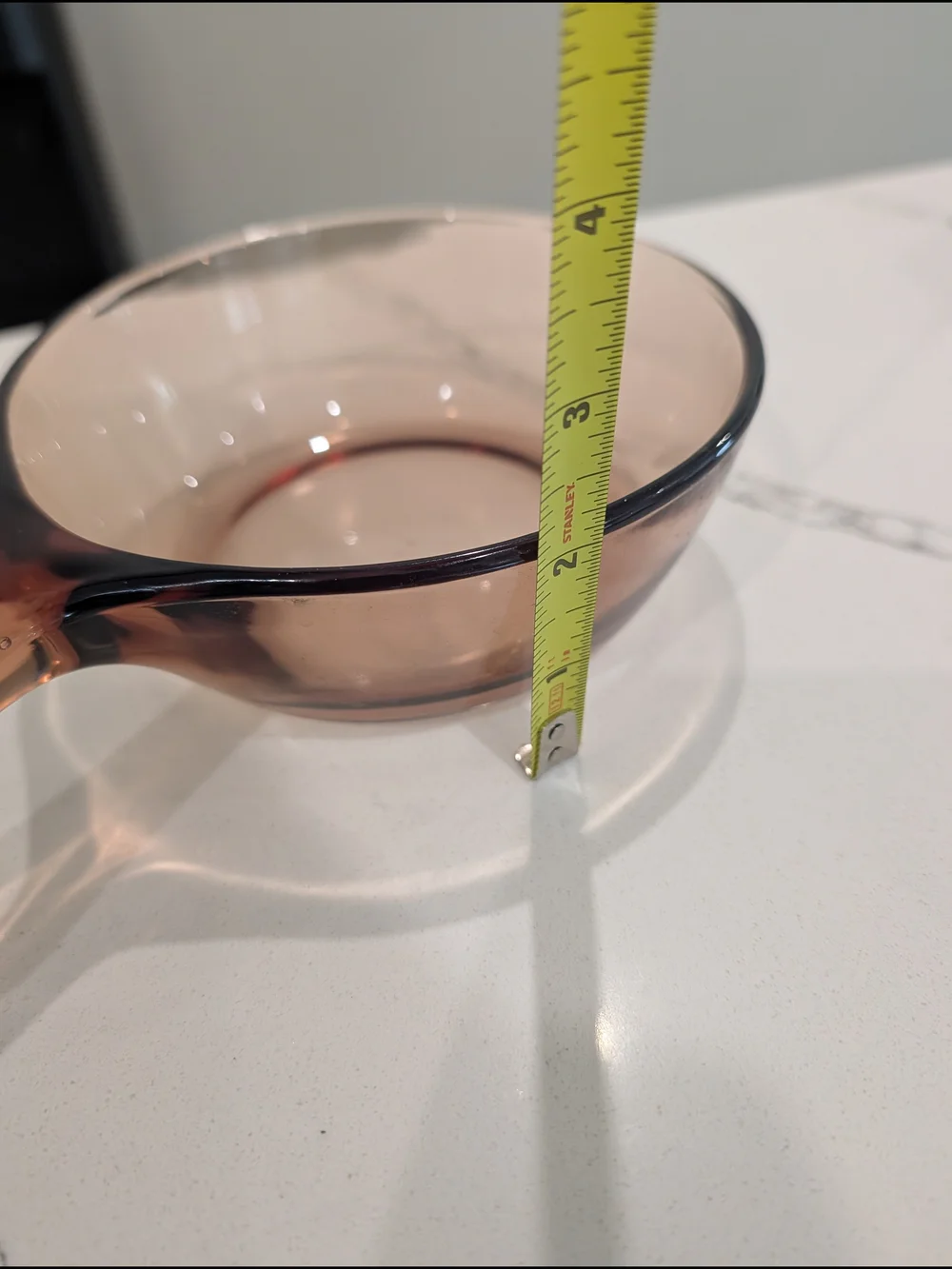 Vintage Corning Visions Amber Glass 1L Saucepan Pyroceram Made In The USA No Lid